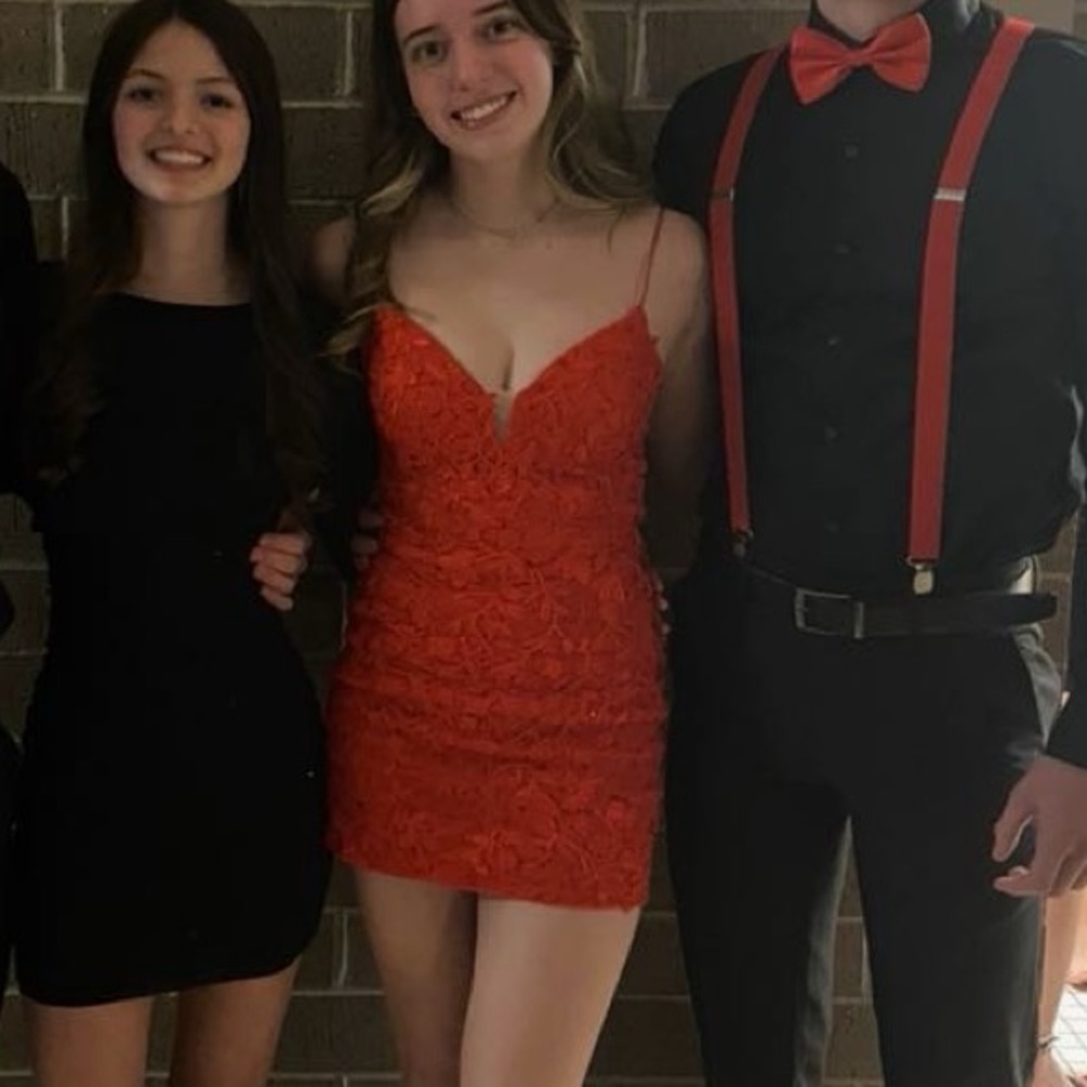 Glam Red Homecoming Dress 2 - Picture 7 of 7